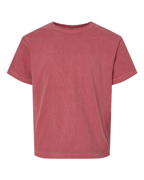 Youth Garment-Dyed Heavyweight T-Shirt Comfort Colors Crimson