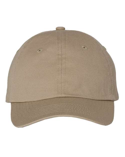 Youth Small Fit Bio-Washed Dad Hat Valucap Khaki Adjustable