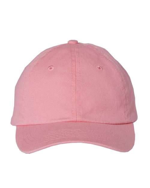 Youth Small Fit Bio-Washed Dad Hat Valucap Pink Adjustable