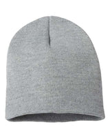 8" Beanie Sportsman Heather Grey One Size