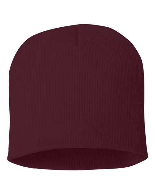 8" Beanie Sportsman Maroon One Size