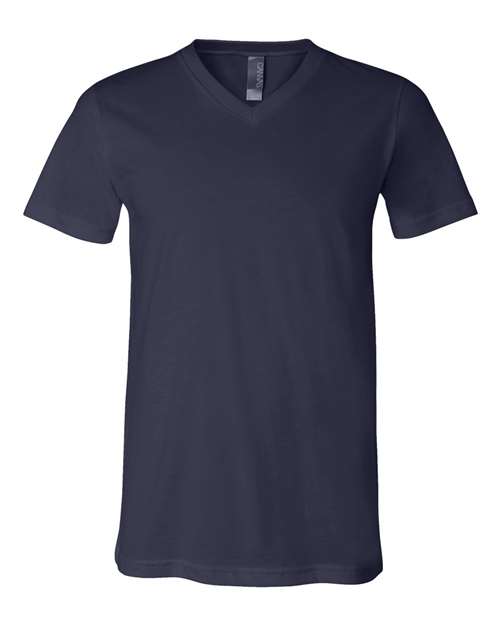 Unisex Jersey V-Neck Tee BELLA + CANVAS Navy