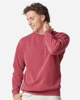 Unisex Garment-Dyed Crewneck Sweatshirt Comfort Colors Crimson