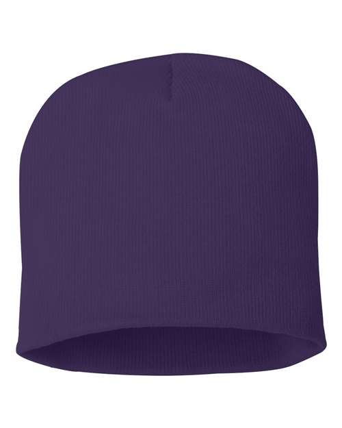 8" Beanie Sportsman Purple One Size