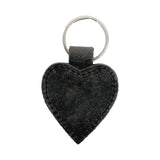 Custom Engraved Leather Keychain – Heart