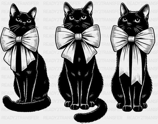 3 Cats With Bowtie - Cats DTF Transfer