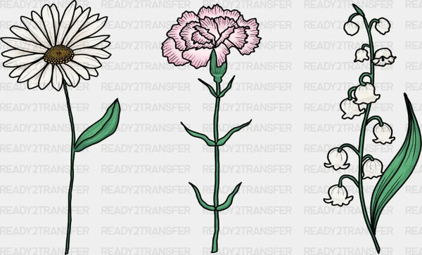 3 FLOWER DTF Transfer