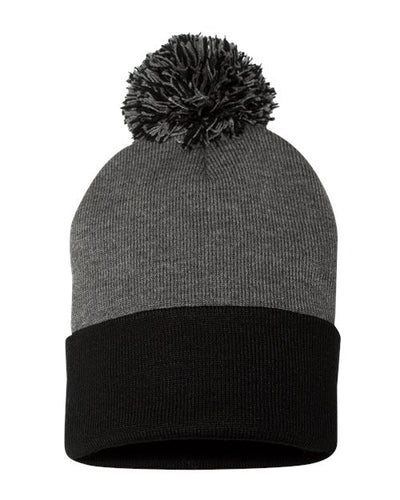 12" Pom-Pom Cuffed Beanie