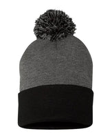 12" Pom-Pom Cuffed Beanie Sportsman