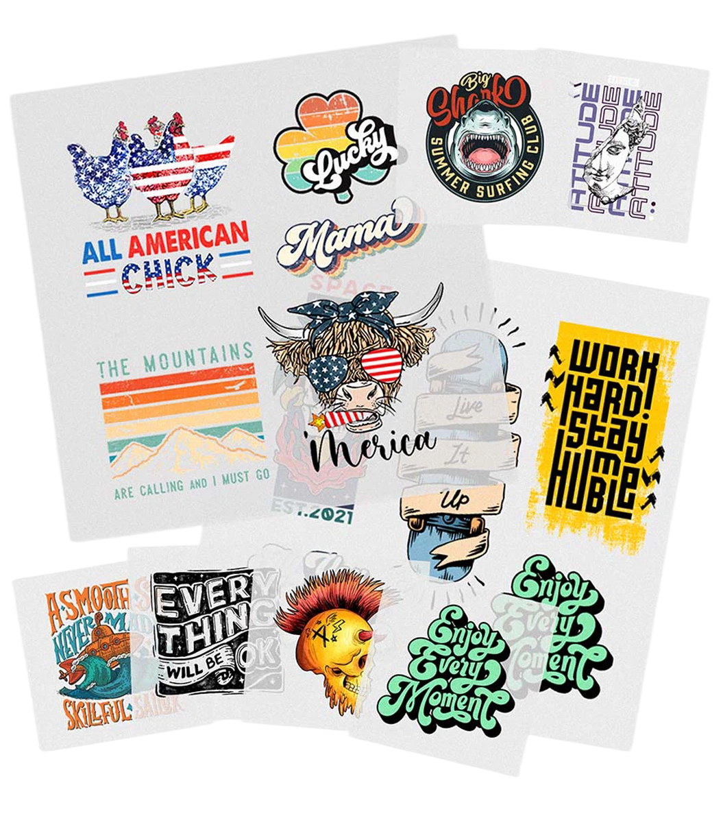 Custom DTF heat transfers for apparel