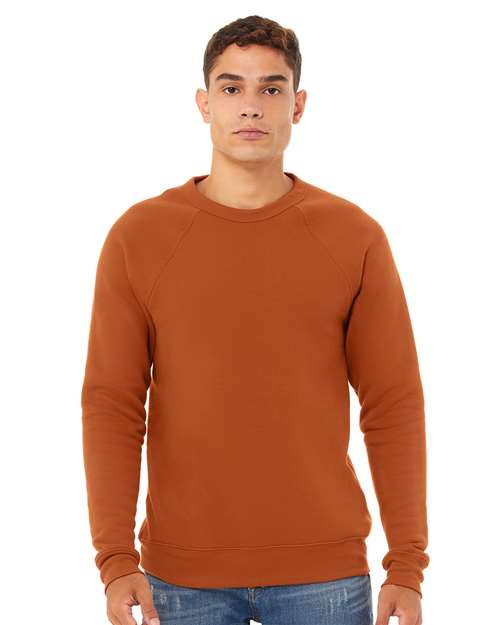 Unisex Sponge Fleece Raglan Crewneck Sweatshirt BELLA + CANVAS Autumn
