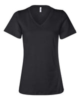 Women’s Relaxed Jersey V-Neck Tee BELLA + CANVAS Black