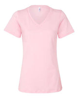 Women’s Relaxed Jersey V-Neck Tee BELLA + CANVAS Pink