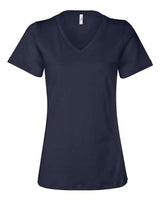 Women’s Relaxed Jersey V-Neck Tee BELLA + CANVAS Navy