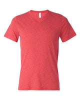 Unisex Triblend V-Neck Tee BELLA + CANVAS Red Triblend XS