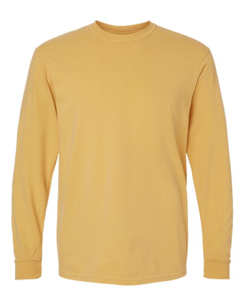 Unisex Garment-Dyed Heavyweight Long Sleeve T-Shirt Comfort Colors Mustard