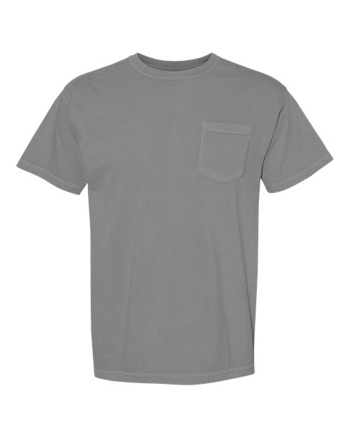 Unisex Garment-Dyed Heavyweight Pocket T-Shirt Comfort Colors Grey