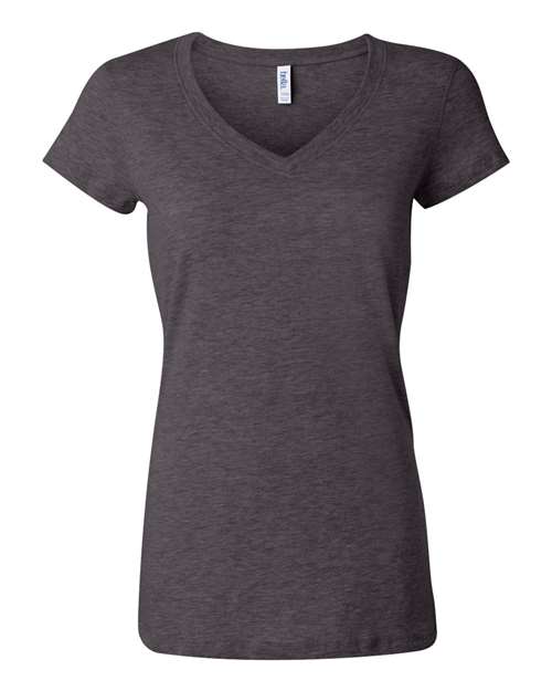 Women’s Jersey V-Neck Tee BELLA + CANVAS Dark Grey Heather