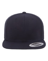 Premium Flat Bill Snapback Cap YP Classics Dark Navy Adjustable
