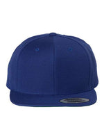 Premium Flat Bill Snapback Cap YP Classics Royal Blue Adjustable