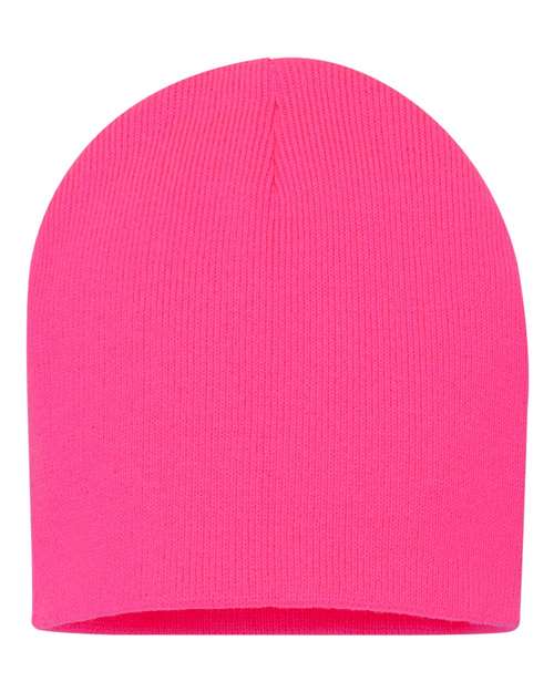 8" Beanie Sportsman Neon Pink One Size