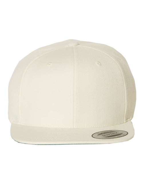 Premium Flat Bill Snapback Cap YP Classics Natural Adjustable