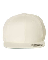 Premium Flat Bill Snapback Cap YP Classics Natural Adjustable