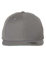 Premium Flat Bill Snapback Cap YP Classics Silver Adjustable