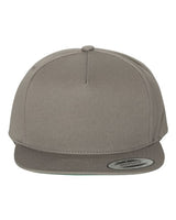 Five-Panel Cotton Twill Snapback Cap YP Classics Grey Adjustable