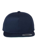 Five-Panel Cotton Twill Snapback Cap YP Classics Navy Adjustable