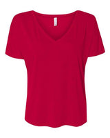 Women’s Slouchy V-Neck Tee BELLA + CANVAS Red