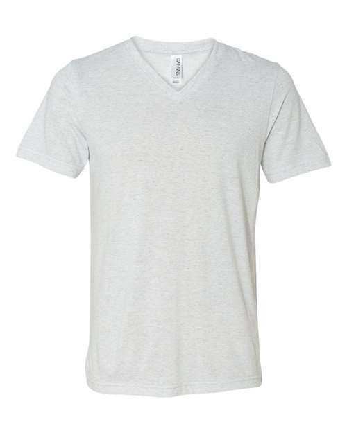 Unisex Triblend V-Neck Tee BELLA + CANVAS White Fleck Triblend