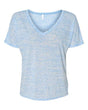 Women’s Slouchy V-Neck Tee BELLA + CANVAS Blue Marble