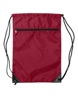 Zippered Drawstring Backpack Liberty Bags Red One Size