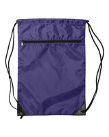 Zippered Drawstring Backpack Liberty Bags Purple One Size