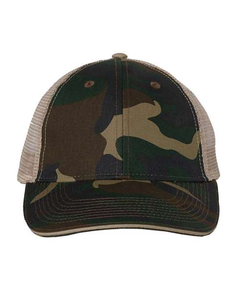 Sandwich Trucker Cap Valucap Green Camo Tan Adjustable