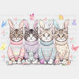 4 Cats And Butterflies - Easter DTF Transfer