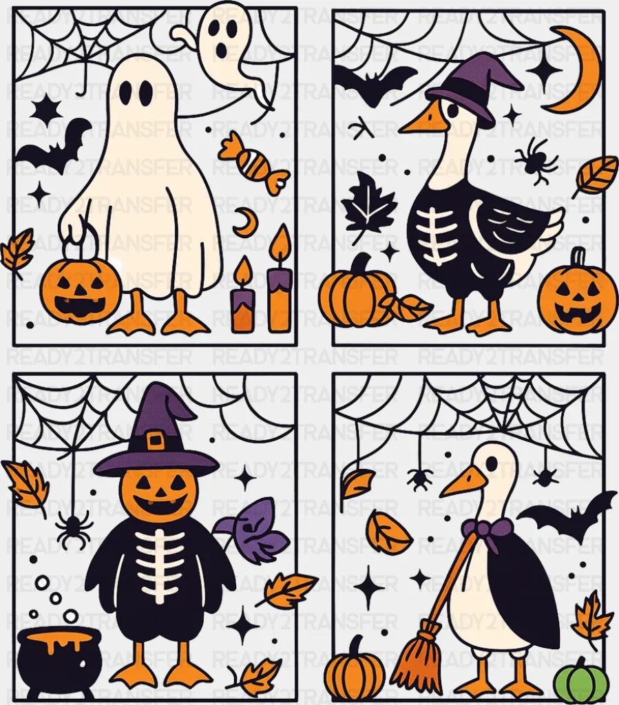 4 Frame Goose Design - Halloween DTF Transfer ready2transfer
