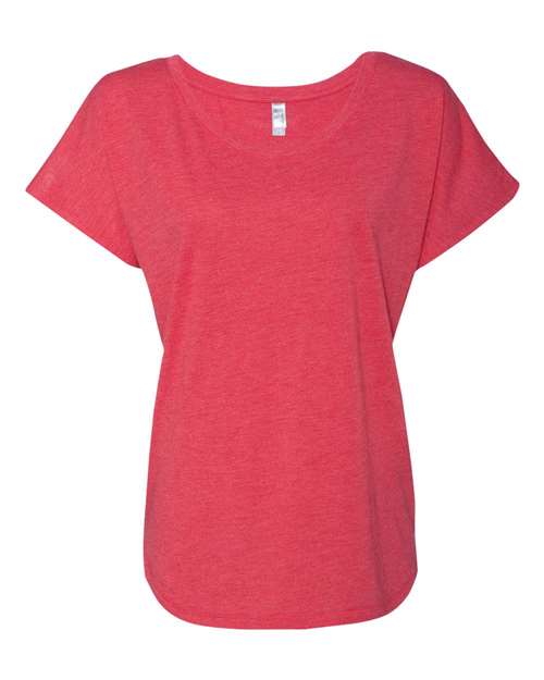 Women’s Triblend Dolman T-Shirt Next Level Vintage Red