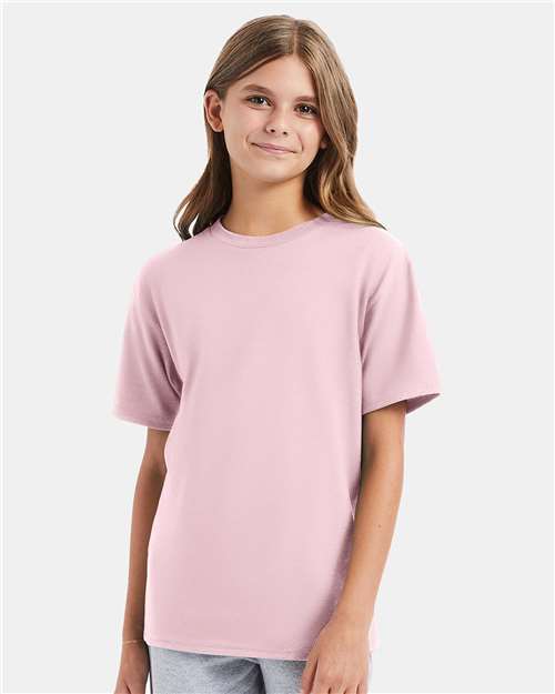 Youth Perfect-T T-Shirt Hanes Pale Pink