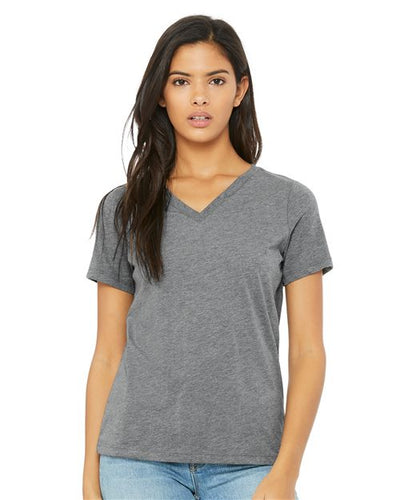 Women's Relaxed Triblend V-Neck Tee BELLA + CANVAS