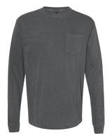 Unisex Garment-Dyed Heavyweight Long Sleeve Pocket T-Shirt Comfort Colors Pepper