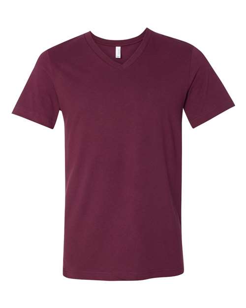Unisex Jersey V-Neck Tee BELLA + CANVAS Maroon
