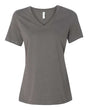 Women’s Relaxed Jersey V-Neck Tee BELLA + CANVAS Asphalt