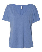Women’s Slouchy V-Neck Tee BELLA + CANVAS Blue Triblend S