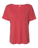 Women’s Slouchy V-Neck Tee BELLA + CANVAS Red Triblend