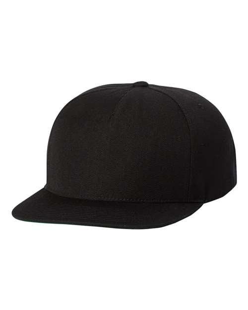 Premium Five-Panel Snapback Cap YP Classics Black Adjustable