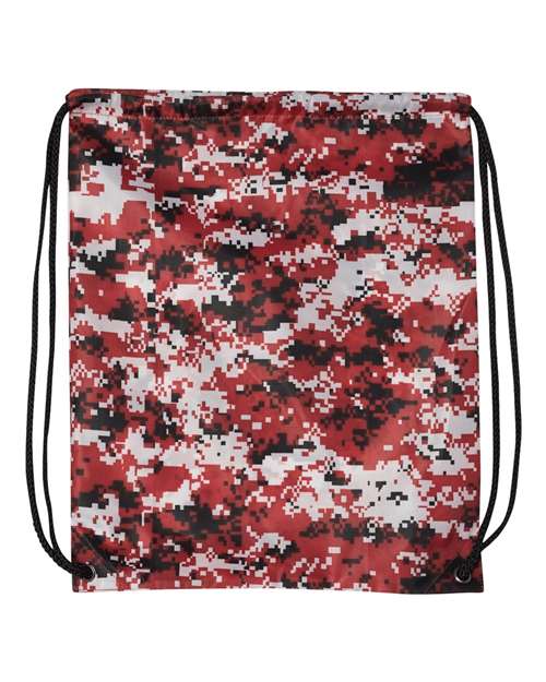 Drawstring Pack with DUROcord Liberty Bags Digital Red Camo One Size