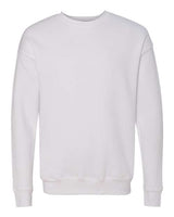 Unisex Sponge Fleece Drop Shoulder Crewneck Sweatshirt BELLA + CANVAS White