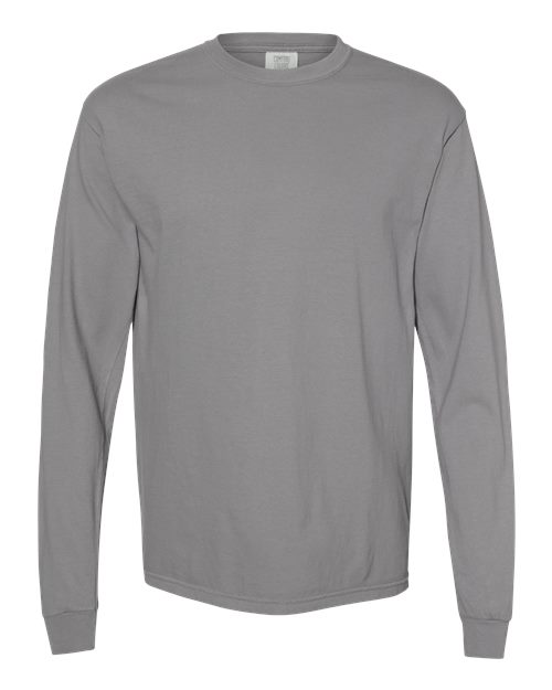 Unisex Garment-Dyed Heavyweight Long Sleeve T-Shirt Comfort Colors Granite